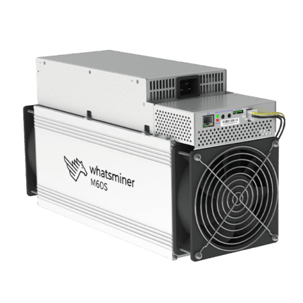 WhatsMiner M60S – 186 TH/s Bitcoin ASIC при 18,5 J/TH