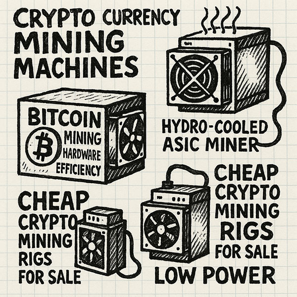 Guide to Crypto Currency Mining Machines: Efficiency, Hydro Cooling, and Where to Score Cheap Crypto Mining Rigs for Sale 1